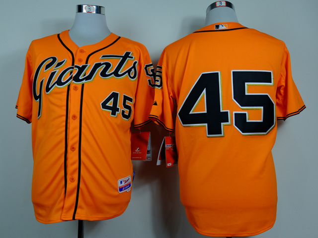 Men San Francisco Giants 45 Ishikawa Orange MLB Jerseys